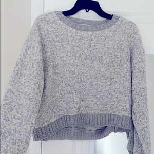 Zara Slightly Cropped Sweater Size Small Grey